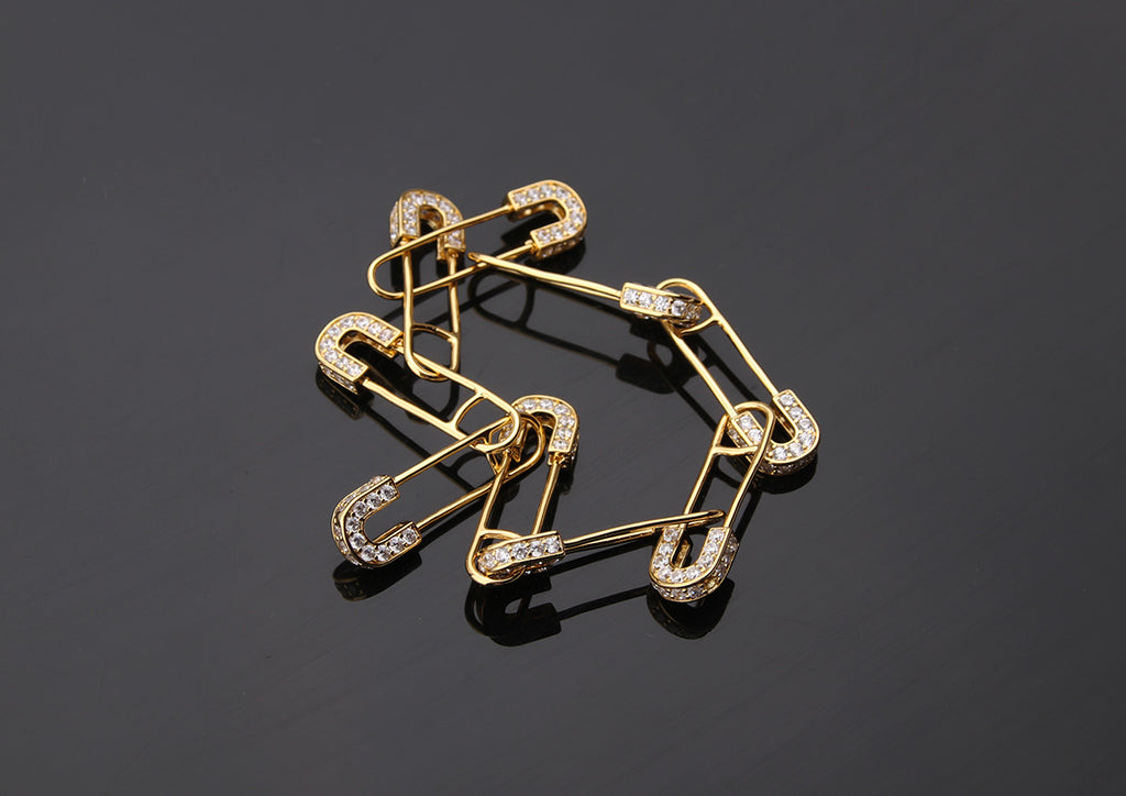 EYEFUNNY アイファニー Diamond safetypin bracelet necklace diamond poggy jbalvin kim jones clot poon
