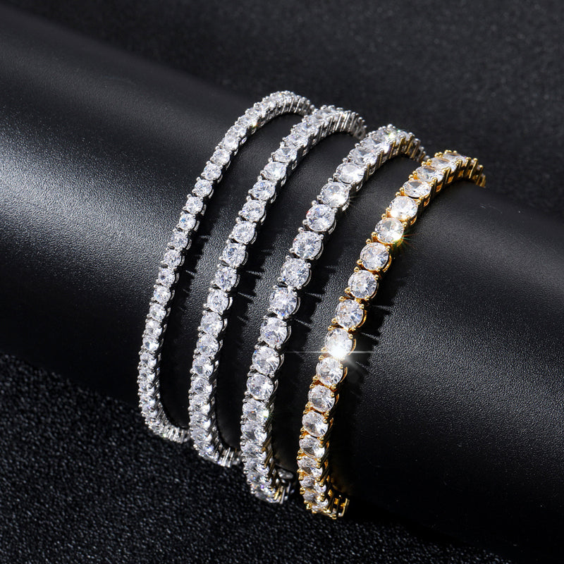 4mm tennis link silver white gold diamond necklace short diamond necklace choker White Gold kylie jenner kardashians fashion nova shein