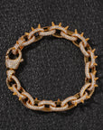 Playboi Carti spiked links necklace cuban link fully iced diamond vvs vlone asap rocky