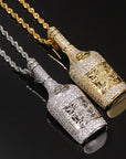 Hennessy dripped bottle pendant necklace chain saweetie my type juice world diamond gold