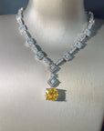 Beyoncé's Tiffany & Co diamond necklace is worth $30 million harpersbazaar.com tiffany yellow diamond necklace beyonce' from The 128-carat yellow diamond was worn by Hepburn during the Breakfast At Tiffany's press tour in 1961, and was seen again on Lady Gaga
