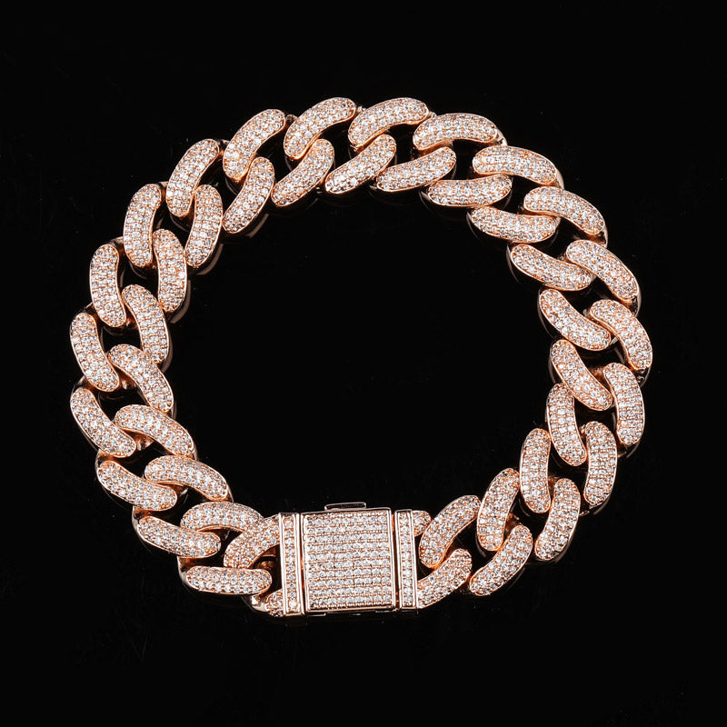14mm cuban link fully iced micro pave diamond travis scott playboi carti asap rocky ian connor vlone vvs