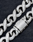 15mm Infinity cuban link necklace chain diamond ifandco shopgld hip hop jewelry celebrity jewelers diamond yellow gold gold price