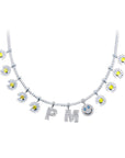 EYEFUNNY diamond daisy smiling face pendant necklace chain gdragon peaceminusone アイファニー POGGY KIM JONES VIRGIL JBALVIN