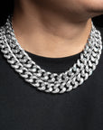 fully iced bandana cuban links diamond necklace chain blueface rapper custom jewelers Avianne