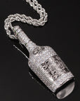 Hennessy dripped bottle pendant necklace chain saweetie my type juice world diamond gold