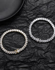Iced out 6mm halo oval solitaire tennis links diamond bracelet White Gold bling iced out diamonds VVS