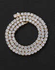 4mm tennis link silver white gold diamond necklace short diamond necklace choker White Gold kylie jenner kardashians fashion nova shein