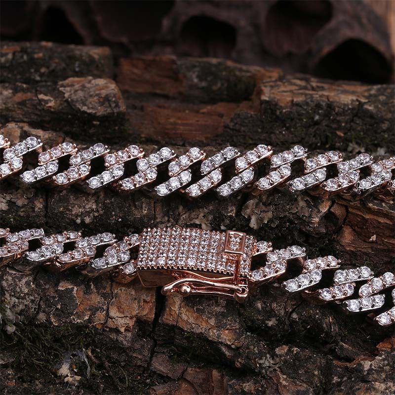 10mm curb cuban link chain necklace vvs diamond kanye west travis scott