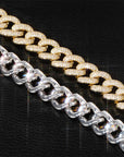 14mm cuban link fully iced micro pave diamond travis scott playboi carti asap rocky ian connor vlone vvs