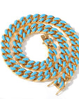 louis vuitton virgil off white inspired alike enamel cuban link necklace chain