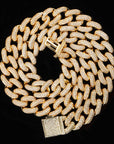 14mm cuban link fully iced micro pave diamond travis scott playboi carti asap rocky ian connor vlone vvs