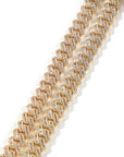 fully iced out 12mm curb cuban link necklace chain in baguette diamond White Gold shopgld