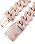curb cuban link 14mm necklace chain fully iced custom clasp diamond ifandco