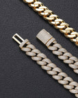 14mm rounded bubble cuban links necklace/bracelet chain 3D diamons vvs ifandco shopgld