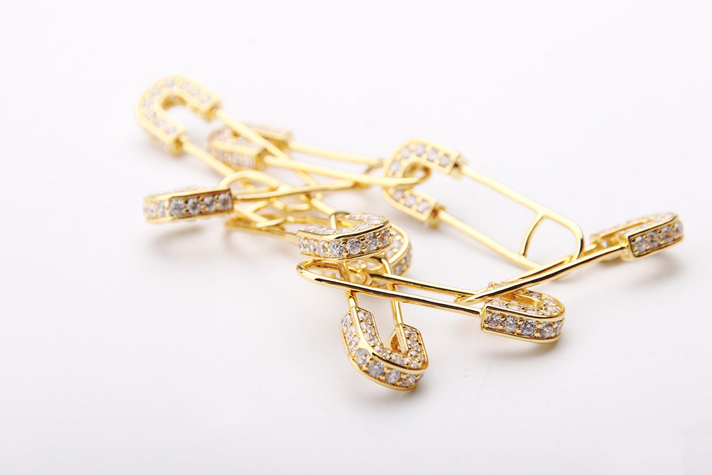 EYEFUNNY アイファニー Diamond safetypin bracelet necklace diamond poggy jbalvin kim jones clot poon