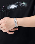 4mm tennis link silver white gold diamond necklace short diamond necklace choker White Gold kylie jenner kardashians fashion nova shein
