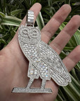 Iced Out OVO owl pendant necklace with free matching chain included. As seen on Drake ifandco custom diamond necklace buy ovo merch drake concert