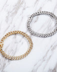 9mm cuban link chain bracelet ankle chain diamond white gold female jewelry fine jewelers farfetch