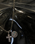 eyefunny smiling face thunder pendant necklace chain diamond jbalvin kim jones clot virgil offwhite