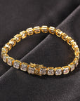 Emerald-Cut Diamond Eternity Line Tennis Bracelet in white gold travis scott