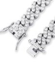 9mm cuban link chain bracelet ankle chain diamond white gold female jewelry fine jewelers chanel