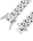9mm cuban link chain bracelet ankle chain diamond white gold female jewelry fine jewelers chanel
