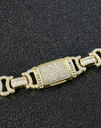 Vintage 13mm C de Cartier double CC baguette necklace cuban link chain interlaced diamond necklace rapper trap music playboi carti