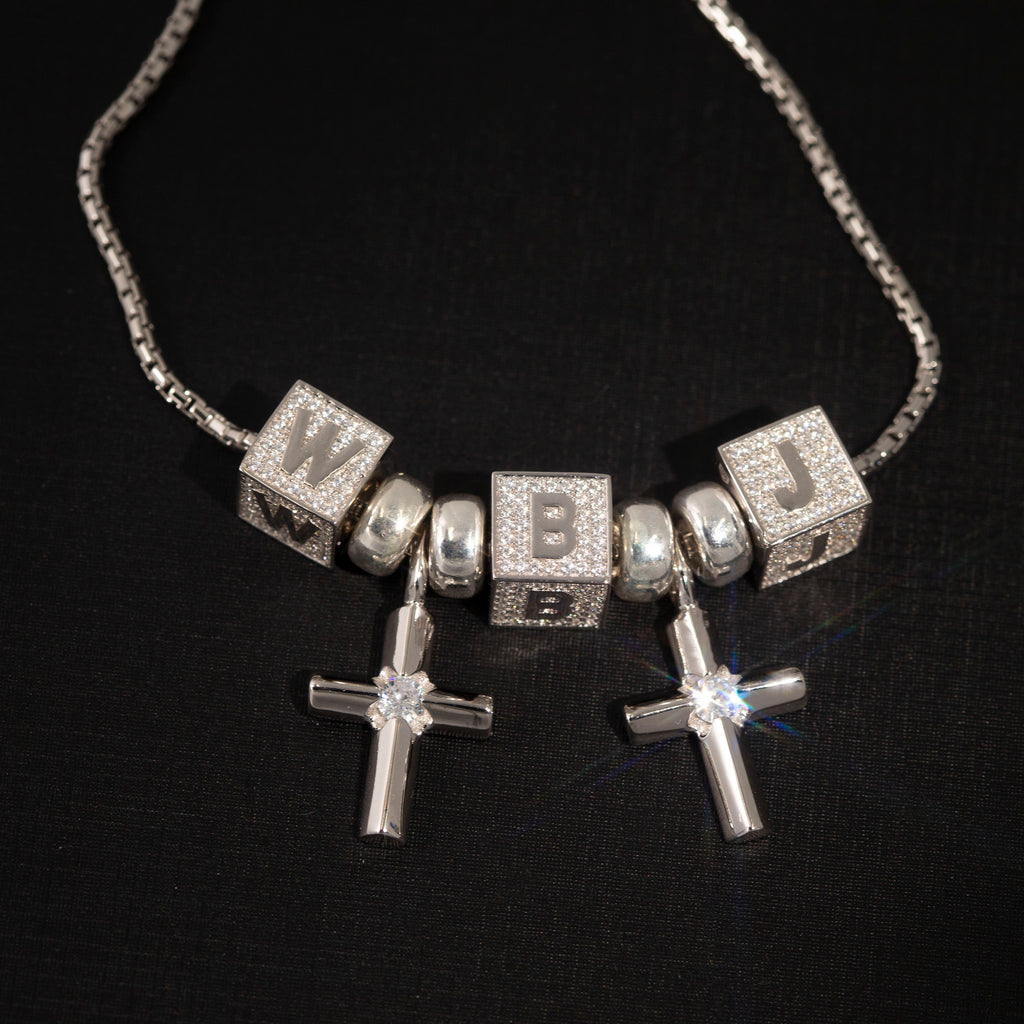 knot cross pendant necklace chain diamond ifandco nano eyefunny