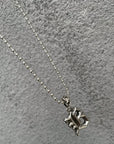 Custom Gothic font A-Z alphabet letter 925 silver pendant necklace buy not chrome