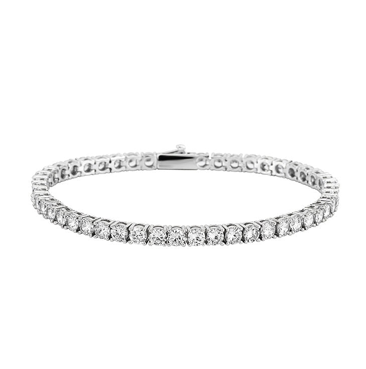 4mm tennis link silver white gold diamond necklace short diamond necklace choker White Gold kylie jenner kardashians fashion nova shein