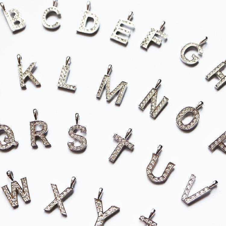 eyefunny アイファニー custom letter diamond alphabet necklace chain