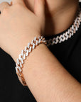 curb cuban link 14mm necklace bracelet chain fully iced custom clasp diamond ifandco
