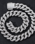 18mm rounded bubble cuban links necklace/bracelet chain 3D diamons vvs ifandco shopgld
