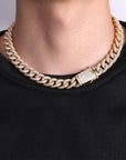 15mm cuban link fully iced micro pave diamond travis scott playboi carti asap rocky ian connor vlone vvs