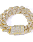18mm rounded bubble cuban links necklace/bracelet chain 3D diamons vvs ifandco shopgld