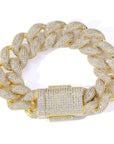 18mm rounded bubble cuban links necklace/bracelet chain 3D diamons vvs ifandco shopgld