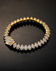 Iced out 8mm halo one row horse eye tennis links diamond bracelet White Gold bling iced out diamonds VVS