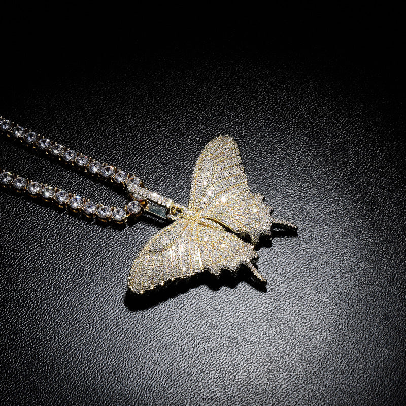 cuban link chian necklace pendant free matching chain affordable hip hop jewelry best gold diamond vvs icebox ifandco