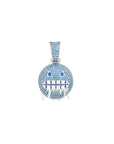 Emoji cold face frozen pendant diamond necklace chain jackson wang got7 merch fans kpop