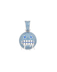 Emoji cold face frozen pendant diamond necklace chain jackson wang got7 merch fans kpop