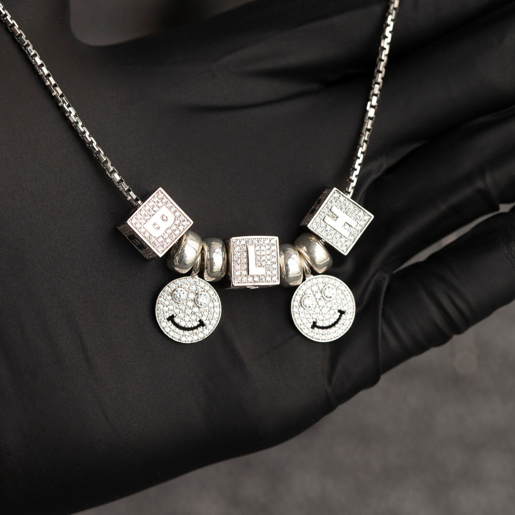 baby block letter custom necklace chain choker jesus is king kanye west rhude virgil off white