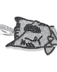 lil uzi vert tattoo cat pendant necklace chain luv free chain diamond vvs ifandco liluzivert