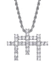 GUNNA cross TRIPLE pendant & necklace with free matching chain included.