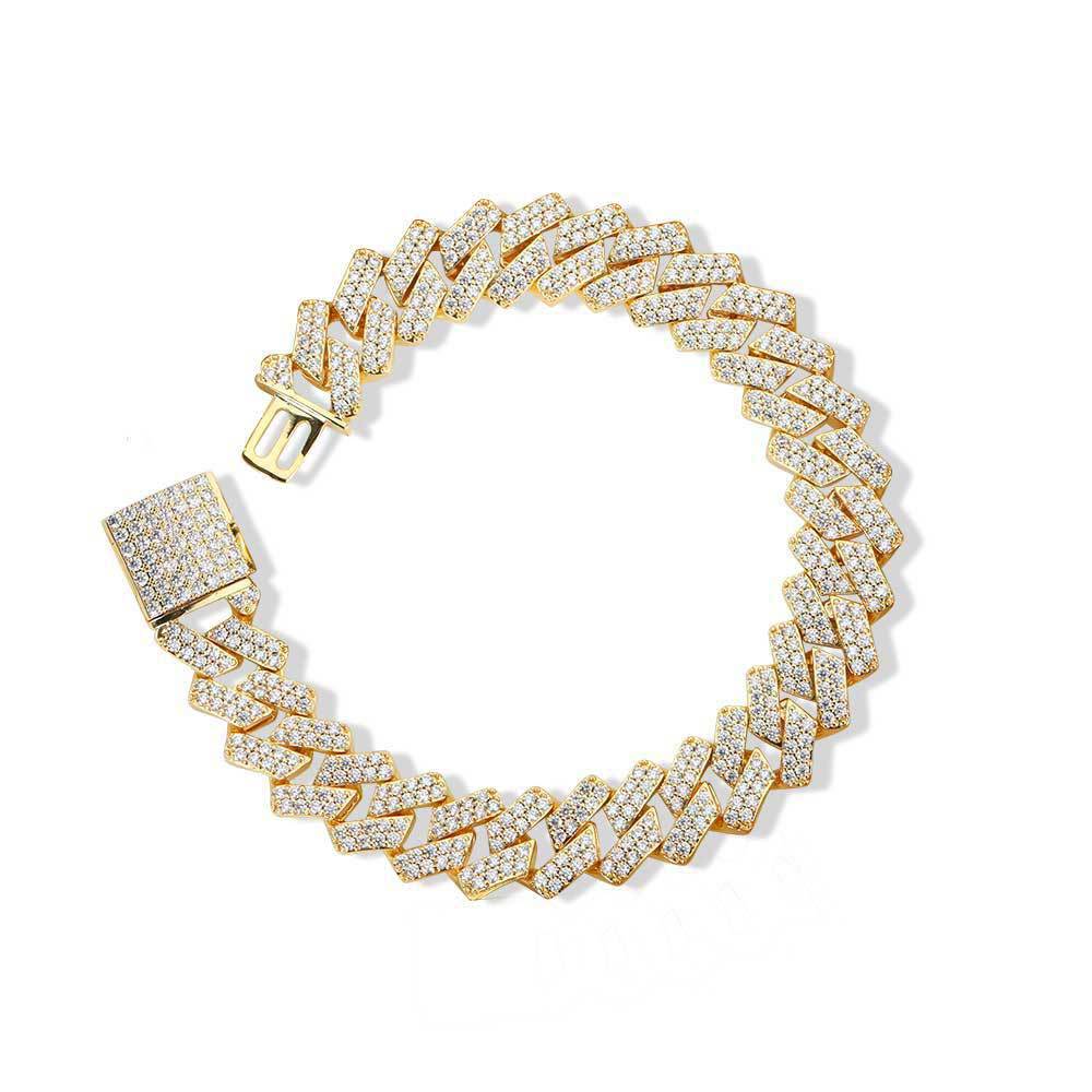 20mm curb cuban link three row highest quality gold diamond vvs ifandco icebox on lil uzi vert playvboi carti