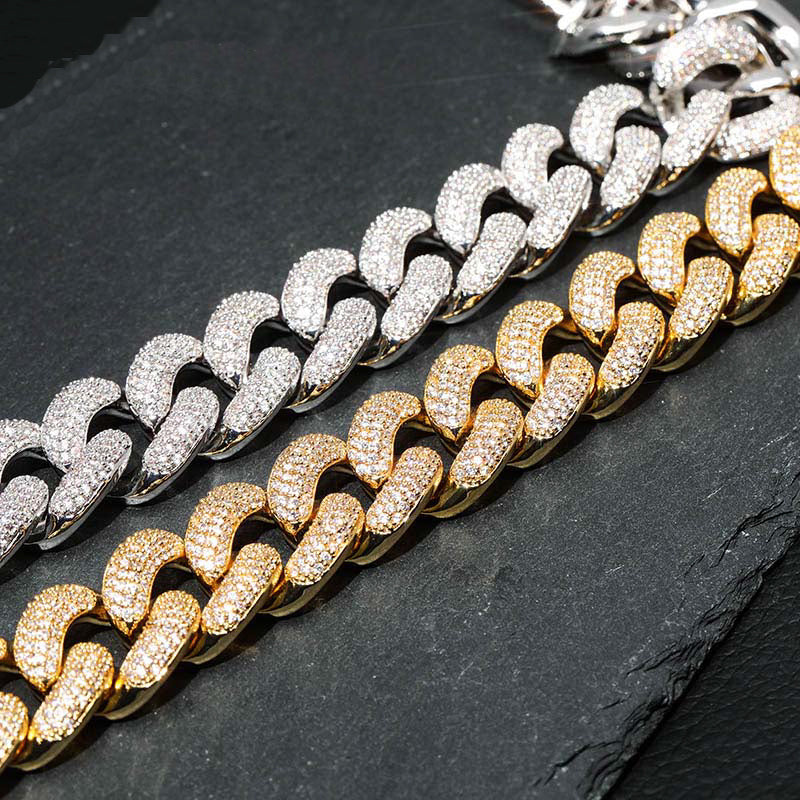 20mm cuban link fully iced micro pave diamond travis scott playboi carti asap rocky ian connor vlone vvs