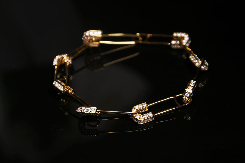 EYEFUNNY アイファニー Diamond safetypin bracelet necklace diamond poggy jbalvin kim jones clot poon