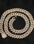 curb cuban link 10mm diamond necklace chain fully iced custom clasp diamond ifandco