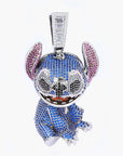 iced out Stitch diamond pendant necklace ifandco