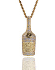 Hennessy dripped bottle pendant necklace chain saweetie my type juice world diamond gold